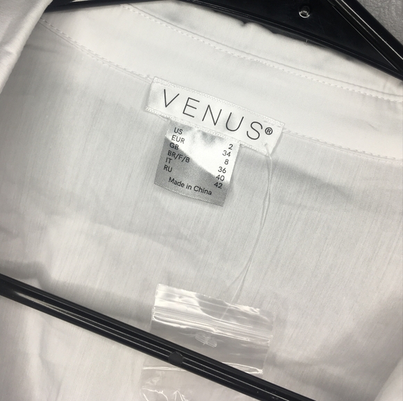 White Smocked Button Down Blouse - Picture 2 of 4